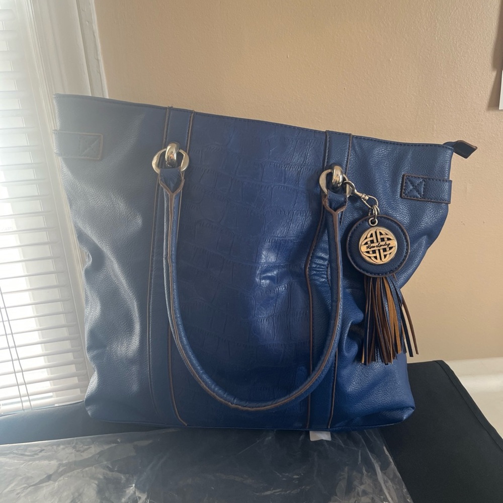 Kate Landry Royal Blue Tote with Tassel
